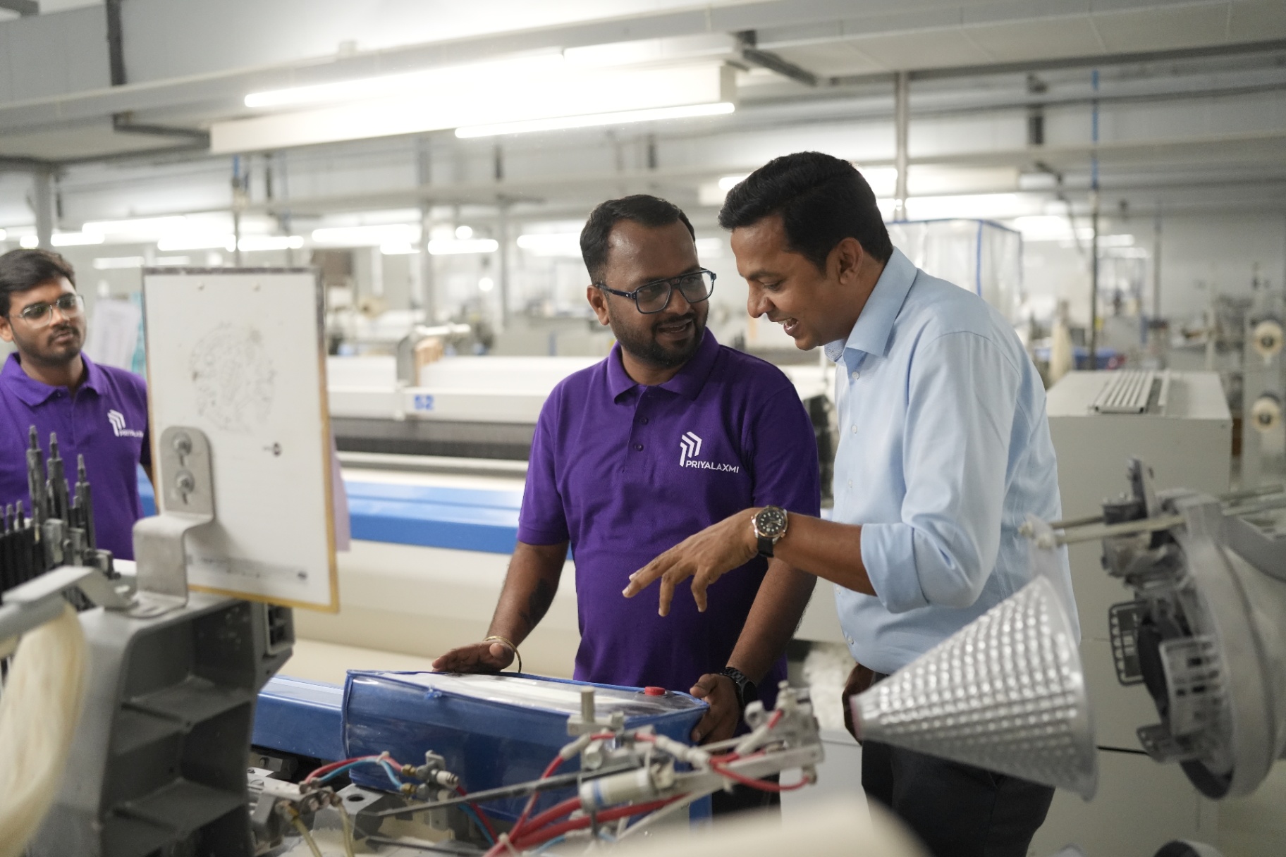 Discussion at the rotary print line